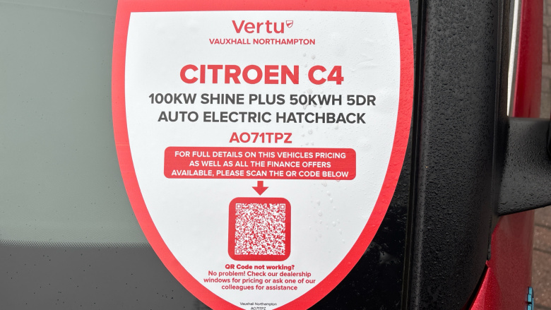 Citroen C4 100kW Shine Plus 50kWh 5dr Auto Electric Hatchback